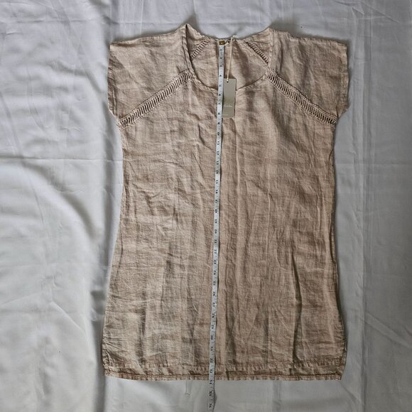 Bellambra Women's Sand Color 100% Pure Linen Short Sleeve Blouse Size Large NWT - Picture 14 of 14
